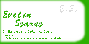 evelin szaraz business card